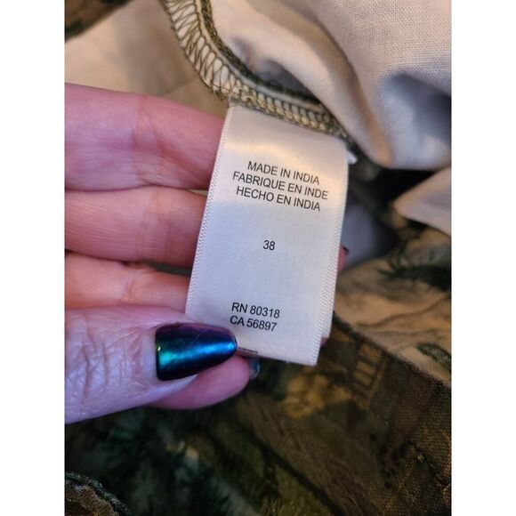 Lucky Brand Men's 9" Laguna Linen Blend Flat Front Short, Camo Desert | 38 EUC - Picture 8 of 11